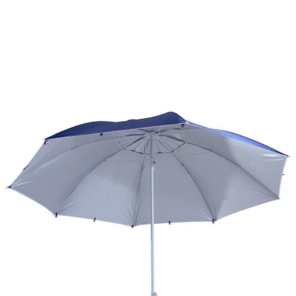 Umbrela plaja/gradina, 2 in 1, albastru si alb, 210 cm - imagine 4