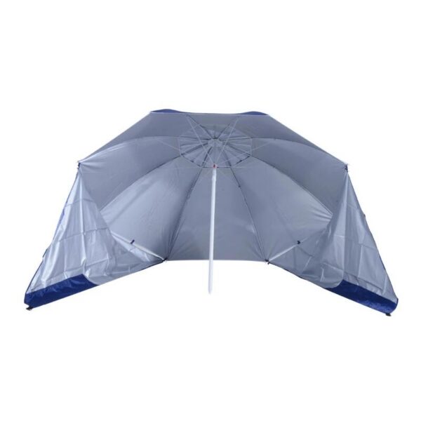 Umbrela plaja/gradina, 2 in 1, albastru si alb, 210 cm - imagine 7