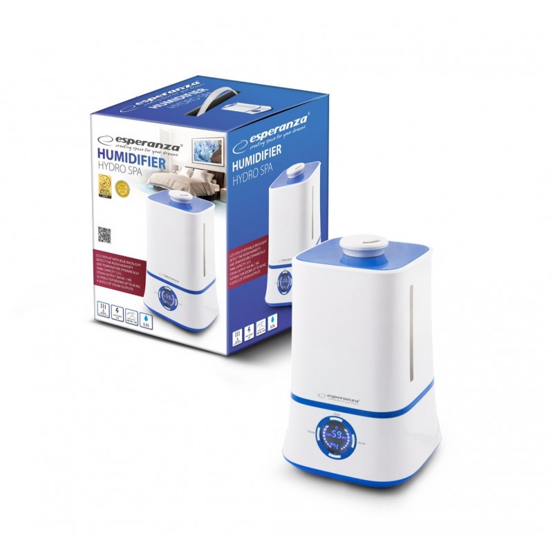 Umidificator 25W, rezervor 3.5l, aer rece, afisaj LCD, Esperanza Hydro Spa 1 Umidificator 25W rezervor 3.5l aer rece afisaj LCD Esperanza Hydro Spa 3