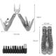 Unealta, briceag, multifunctional, 22 in 1, varfuri/biti, cu husa, inox, 16x12.5x1.5 cm, Springos - imagine 2