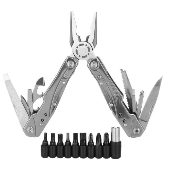Unealta, briceag, multifunctional, 22 in 1, varfuri/biti, cu husa, inox, 16x12.5x1.5 cm, Springos - imagine 13