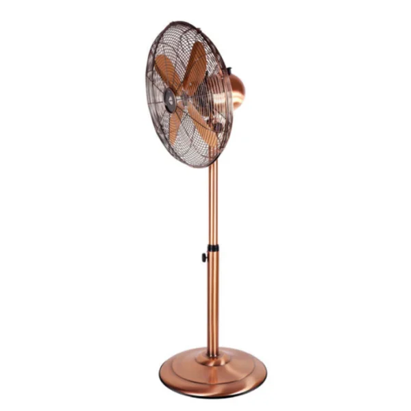 Ventilator cu Stativ, Retro Vent Max Copper, 3 trepte de viteza, 40W, inaltime reglabila - imagine 2