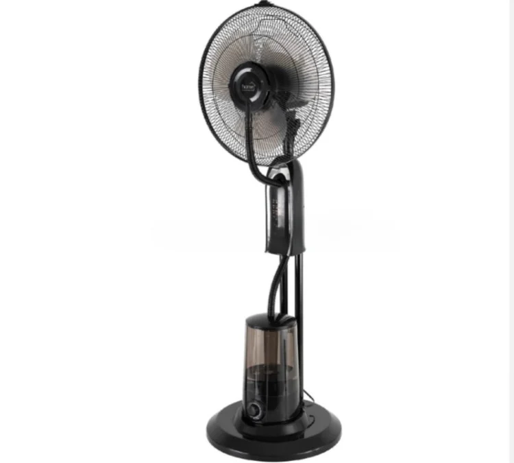 Ventilator cu umidificare Home 75 W, cu oscilare, Telecomanda, Ecran LED, 3 moduri, diametru 40 cm
