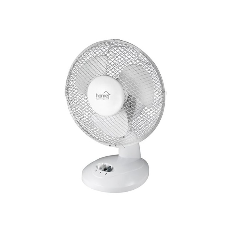Ventilator de masa Home 2 viteze 21W diametru elice 23 cm grilaj protector alb 2