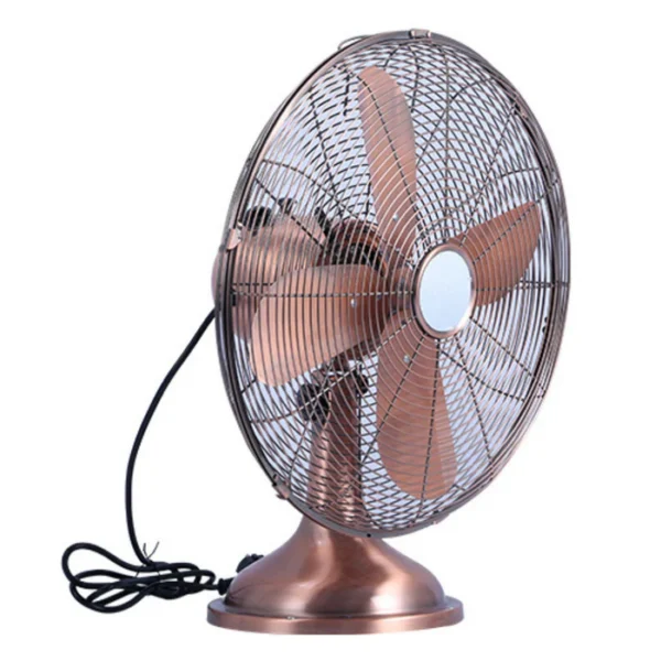 Ventilator de masa, Retro Mini Copper, 3 trepte de viteza, 35W, diametru 30 cm - imagine 1