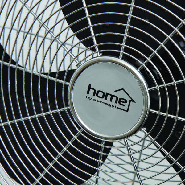 Ventilator de podea industrial Home, 60W, palete metal, 3 trepte de viteza, diametru 35 cm, Inox - imagine 2