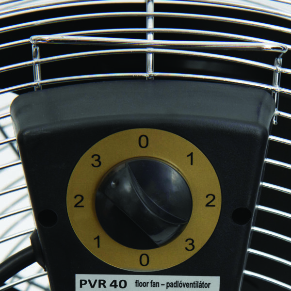Ventilator de podea industrial Home, 60W, palete metal, 3 trepte de viteza, diametru 35 cm, Inox - imagine 3