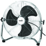 Ventilator de podea industrial Home, 60W, palete metal, 3 trepte de viteza, diametru 35 cm, Inox