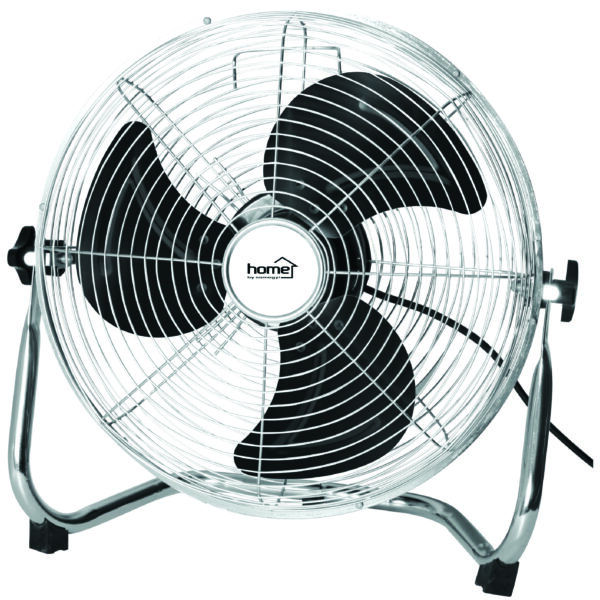 Ventilator de podea industrial Home, 60W, palete metal, 3 trepte de viteza, diametru 35 cm, Inox - imagine 1
