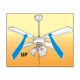 Ventilator de tavan, alb,105 cm, 50 W, 4 palete MDF - imagine 2