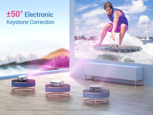 Videoproiector VANKYO Performance V630W, 6000 Lumeni,Wifi, Native 1080p, LED, HDMI, VGA, AV, USB, Geanta de transport, Telecomanda, Cablu HDMI - imagine 3