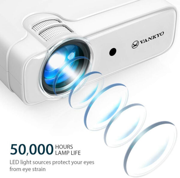 Videoproiector Vankyo Leisure 430, 4000 Lumeni, LED, HDMI, SD, AV, VGA, USB, Geanta de transport, Telecomanda, Cablu HDMI - imagine 3