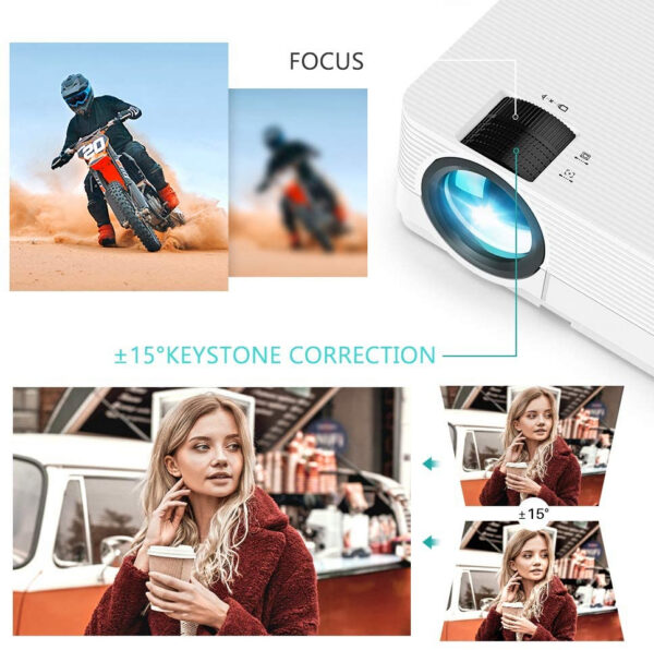Videoproiector Vankyo Leisure 470, Wifi, 4000 Lumeni, LED, HDMI, AV, VGA, USB, SD, Conectare telefon, Telecomanda - imagine 7