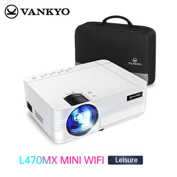 Videoproiector Vankyo Leisure 470, Wifi, 4000 Lumeni, LED, HDMI, AV, VGA, USB, SD, Conectare telefon, Telecomanda - imagine 2