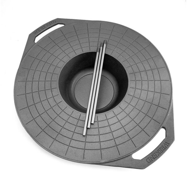 Disc pentru gratar, fonta, tip grill, cu picioare, 52 cm, Mixt Barbeque  - imagine 8