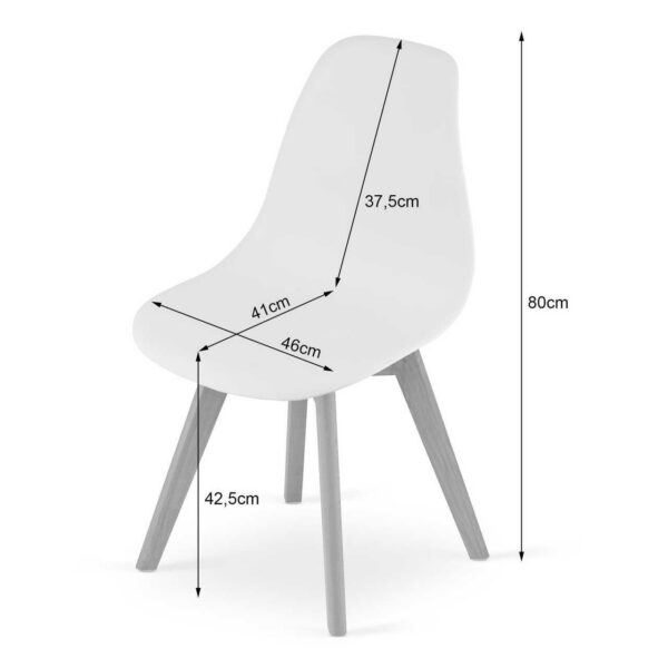 Scaun bucatarie/living, Artool, Kito, PP, lemn, negru, 46x54.5x80 cm - imagine 8