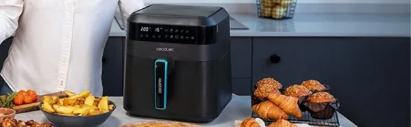 Friteuza cu aer cald, fara ulei Cecotec Cecofry Experience 6000, 1700W, 6L, Control tactil, 9 Programe Presetate - imagine 8