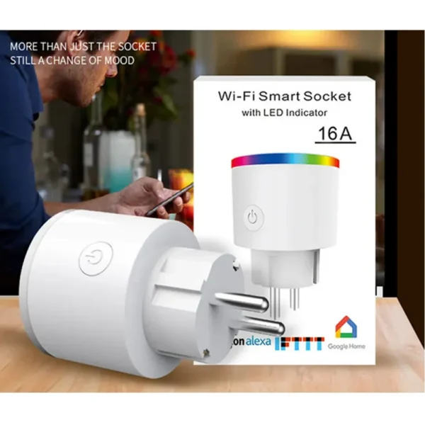 Priza inteligenta Rovo A12 WiFi, 16A, Monitorizare energie, Alexa, Google Assistant - imagine 8