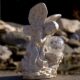 Decoratiune gradina, polirasina, lampa solara, inger, 12x15x22 cm - imagine 6