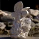 Decoratiune gradina, polirasina, lampa solara, inger, 12x15x22 cm - imagine 9