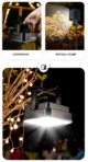 Lampa LED cu panou solar Superfire FS38, Pentru Camping, 600 lm, incarcare USB, 4 moduri, prindere magnetica - imagine 10