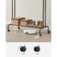 Suport mobil cu roti pentru haine, Artool, cu raft incaltaminte, otel, negru, max 100 kg, 103.5x52.5x155 cm - imagine 8