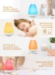 Difuzor aromaterapie cu Ultrasunete Anjou, 200ml, 13W, LED 7 culori - imagine 8