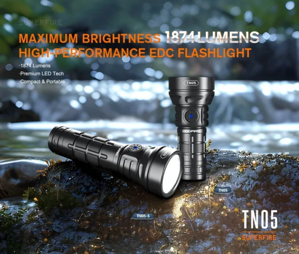 Lanterna LED  Godfire TN05, 20W, 1600lm, 362m, IP55, magnet, USB-C, 5 moduri, Lumina de urgenta - imagine 8
