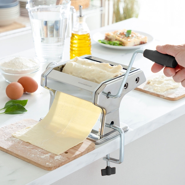 Aparat pentru Paste Proaspete cu Retete Frashta InnovaGoods - Manual, Multifunctional, Design Argintiu 2 Aparat pentru Paste Proaspete cu Retete Frashta InnovaGoods - Manual, Multifunctional, Design Argintiu