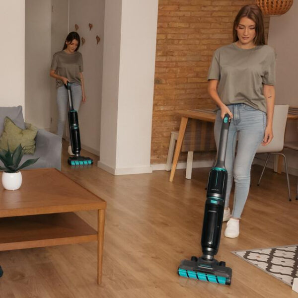 Aspirator vertical cu functie mop Cecotec FreeGo WashVacuum Spray, 250W, Autonomie 30minute, 2 rezervoare, Baza cu autocuratare - imagine 7