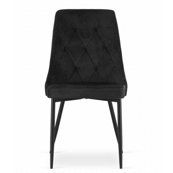 Scaun bucatarie/living, Artool, Imola, catifea, metal, negru, 48.5x61x93.5 cm - imagine 6