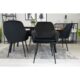 Scaun bucatarie/living, Artool, Lugo, catifea, metal, negru, 57.5x56.5x86.5 cm - imagine 5