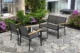 Set mobilier gradina/terasa, negru si natur, 1 masa, 2 scaune, 1 canapea, Imala - imagine 9
