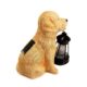 Decoratiune gradina, polirasina, lampa solara, catel cu felinar, 14x24x25 cm - imagine 2