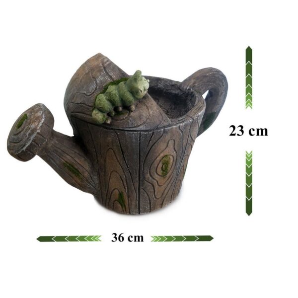 Decoratiune gradina, ceramica, stropitoare cu ghiveci, 36x21.5x23 cm - imagine 2
