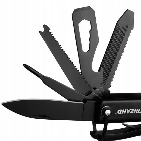 Unealta, briceag multifunctional, 17 in 1, model Survival, inox, cu husa, Trizand - imagine 2