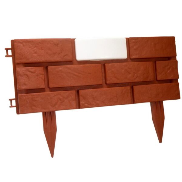 Gard de gradina decorativ, cu iluminare solara, set 4 buc, 42x29 cm - imagine 2