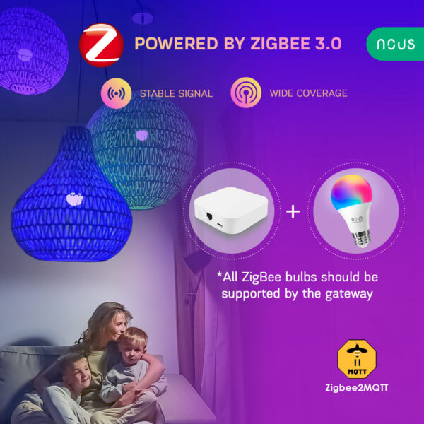 Bec LED RGB Smart NOUS P3Z ZigBee, E27, Control din aplicatie - imagine 4
