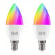 Set 2 Becuri LED RGB Smart NOUS P4, E14, Control din aplicatie