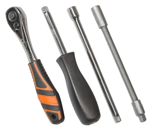 Set capete diverse cu cheie, sertar TIP A (385x150 mm) pentru dulap mobil, 1/4", 4-14 mm, 44 elemente, RICHMANN EXCLUSIVE - imagine 9