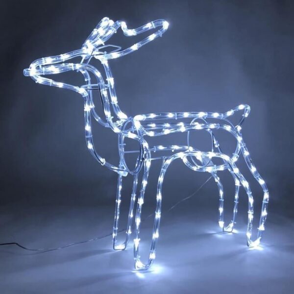 Decoratiune Craciun, ren, 144 LED, 230V, 59x27.5x64 cm - imagine 2