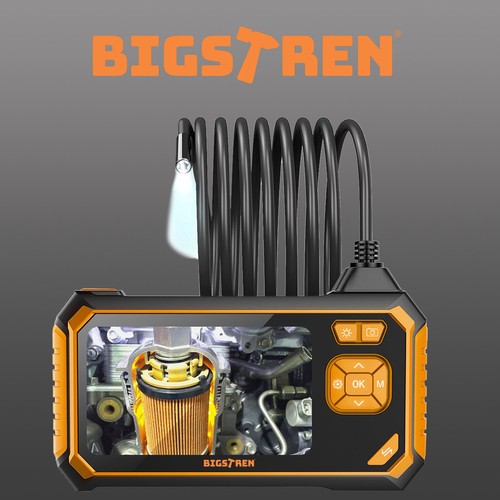 Camera endoscop profesionala Bigstren cu ecran LCD 4.3", cablu 5 m, Full HD, IP67, 4 capete interschimbabile