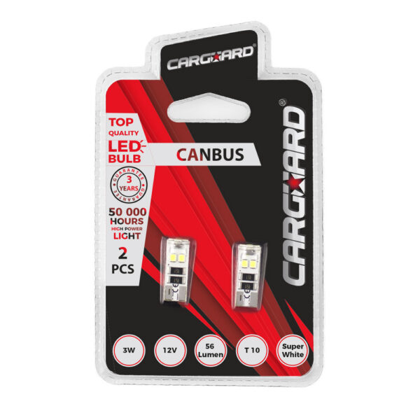 LED pentru interior/portbagaj Carguard CAN102, 56 lumeni, T10, Canbus, 12V, set 2 buc - imagine 2