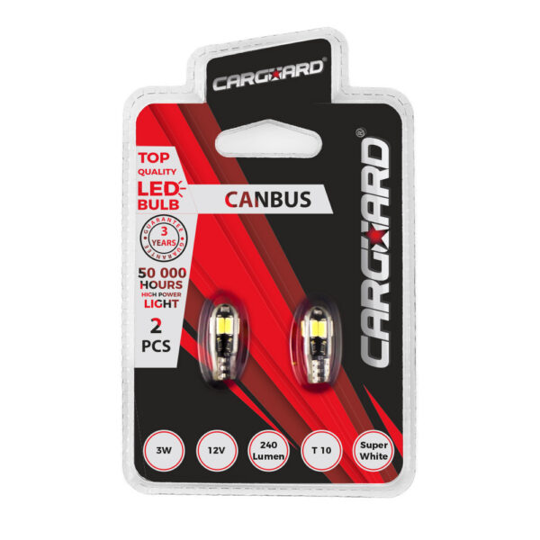 LED pentru iluminat interior/portbagaj Carguard CAN113, set 2 buc, 240 lumeni, T10, Canbus, 12V - imagine 2