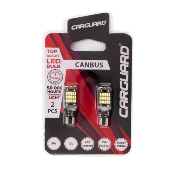 LED pentru interior/portbagaj Carguard CAN131, 450 lumeni, T16 (W15W), 12V, set 2 buc - imagine 2