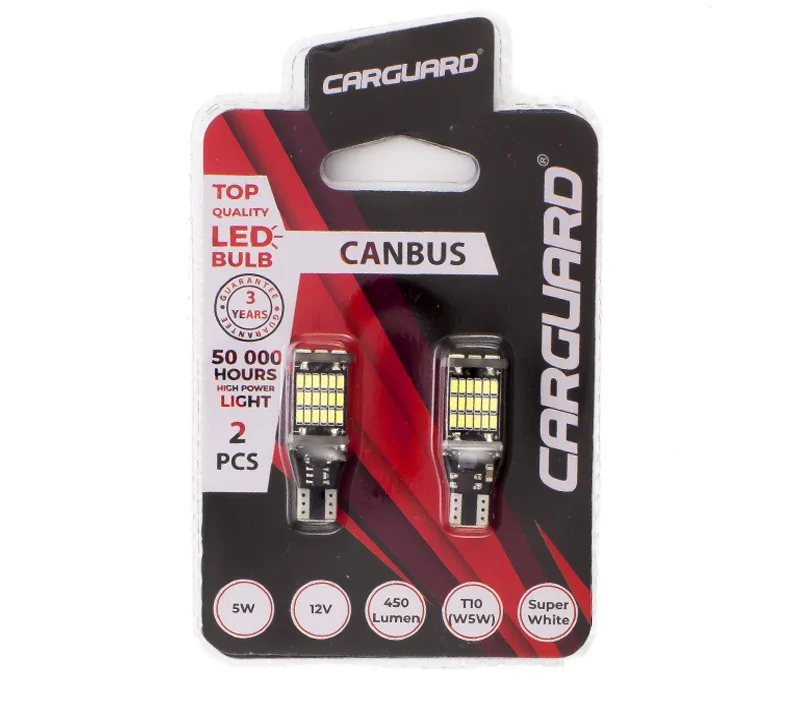 LED pentru interior/portbagaj Carguard CAN131, 450 lumeni, T16 (W15W), 12V, set 2 buc