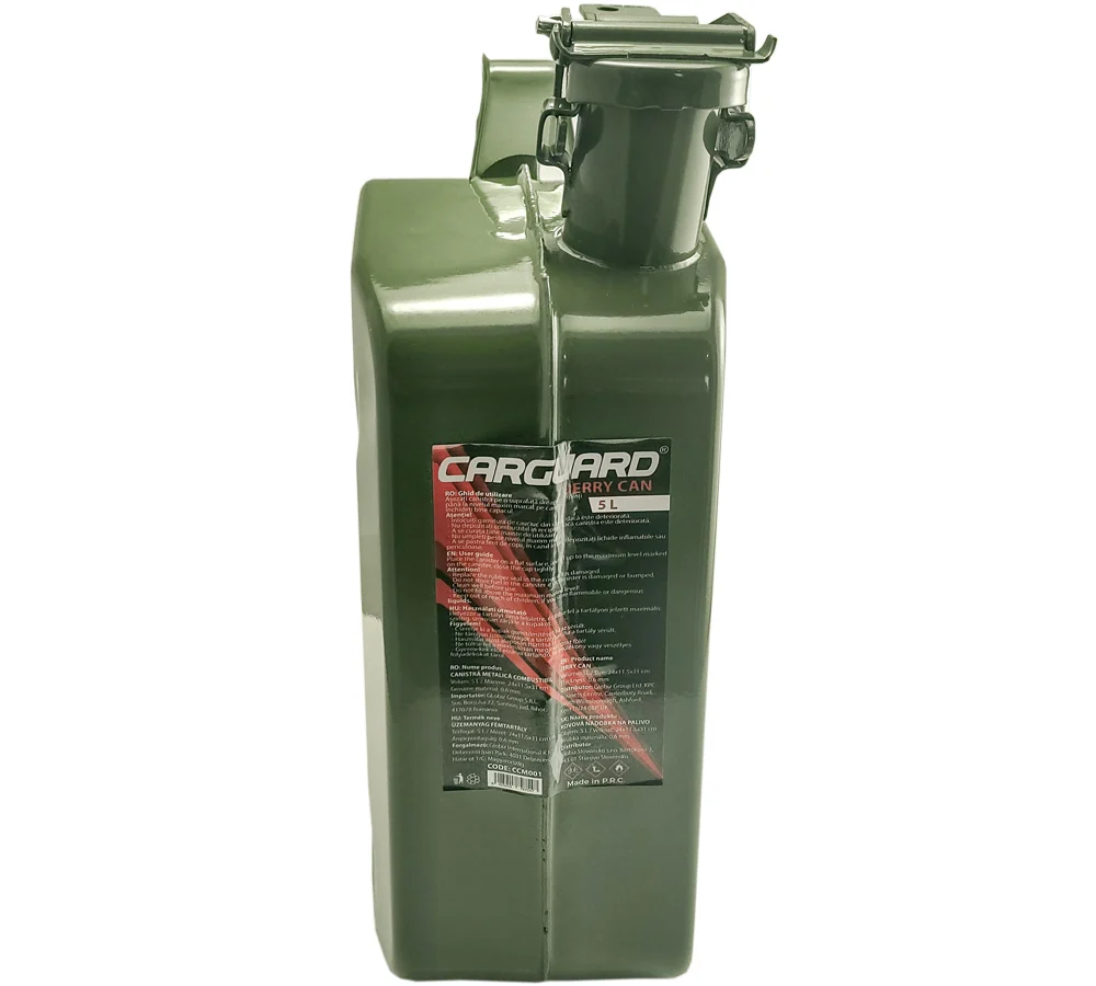 Canistra metalica pentru combustibil Carguard, 5 L, tabla otel laminata la rece