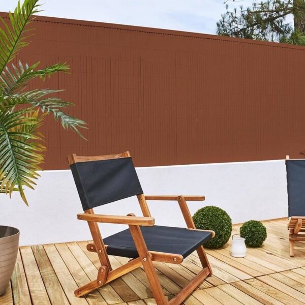 Paravan pentru balcon, terasa, gard, UV, 800 g/m2, maro, 3x0.9 m - imagine 5