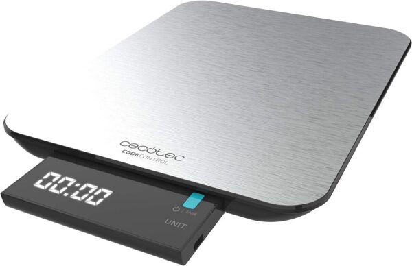Cantar de bucatarie Cecotec Smart Cook Control 9000, Inox, 10kg,  rezistent la apa, masurare solode si lichide - imagine 1