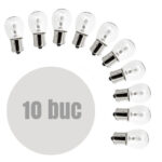 Bec auto P21W BA15s 12V 21W Carguard, set 10 bucati